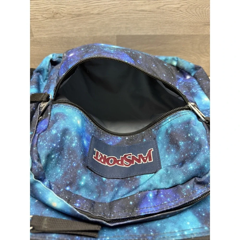 JanSport XL Big Student Laptop Backpack Cosmic Galaxy Blue Cyberspace Dimensions